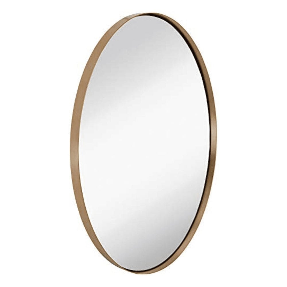 Contemporary Brushed Metal Wall Mirror