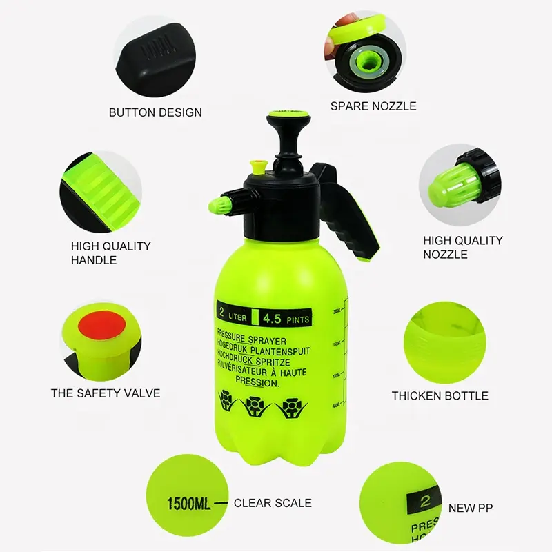 Factory Supply 2L Mini Hand Operated Plastic Garden Pressure Sprayer