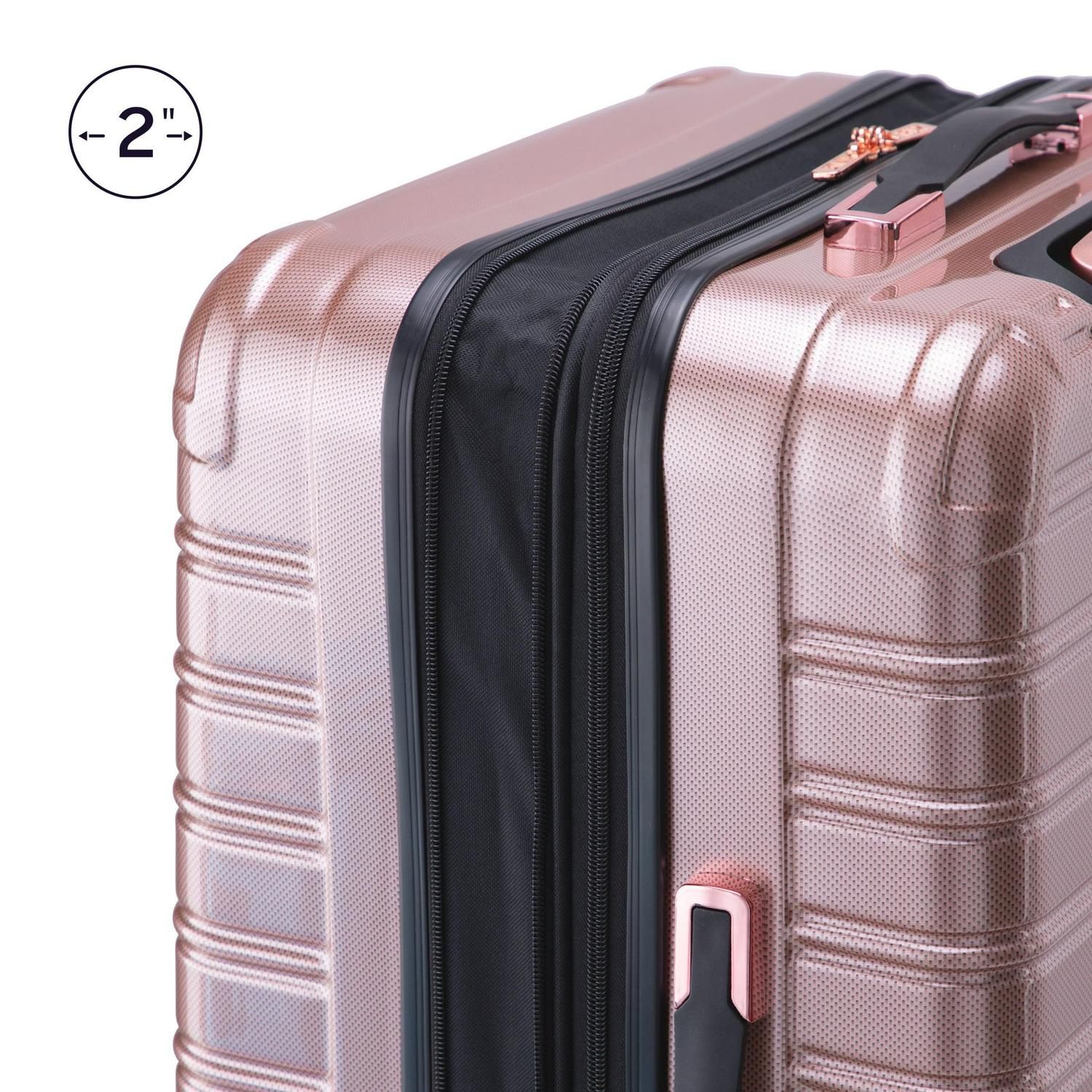 iFLY Hard Sided Fibertech 28 Checked Luggage， Rose Gold Luggage