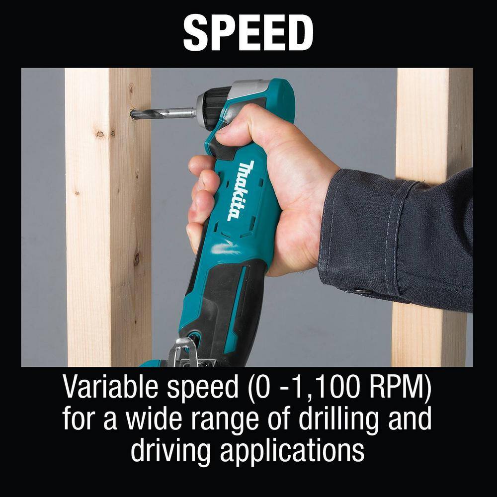 Makita 12V max CXT Lithium-Ion Cordless 38 in. Right Angle Drill Kit (2.0 Ah) AD04R1