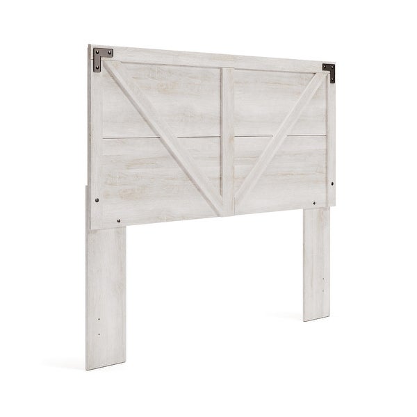 Signature Design by Ashley Shawburn Whitewashed Crossbuck Panel Headboard - - 32607414