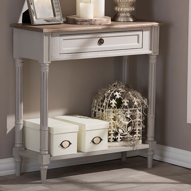 Baxton Studio Farmhouse Shabby Chic Console Table