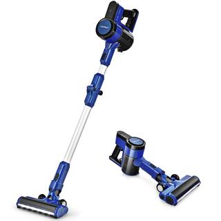 Costway Blue Cordless Bagless Stick Vacuum Cleaner 3-in-1 Handheld Vacuum Cleaner GX10006US-BL