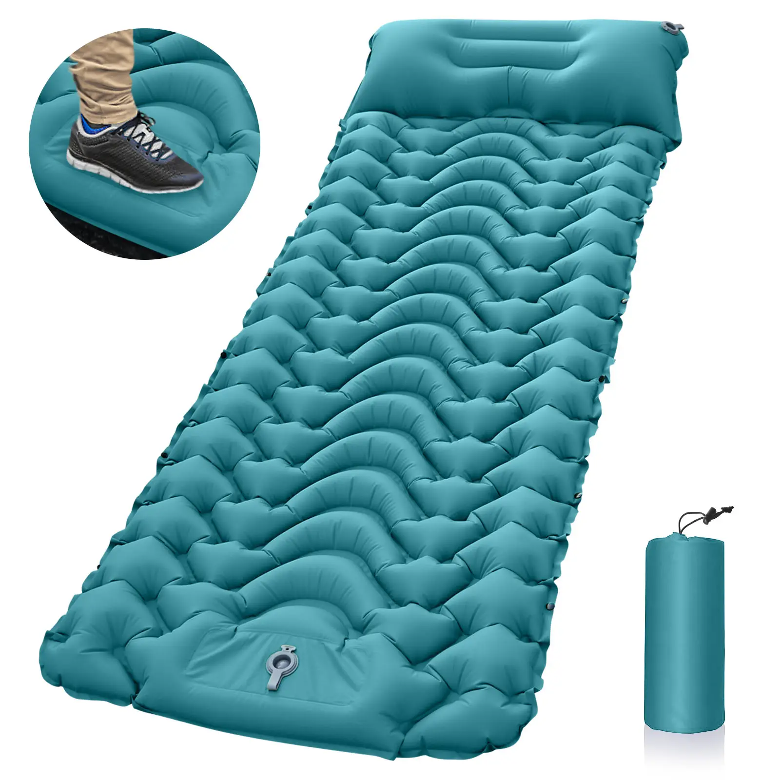 Widesea Camping Sleeping Pad Inflatable Air Mattresses Outdoor Mat Furniture Bed Ultralight Cushion Pillow Hiking Trekking