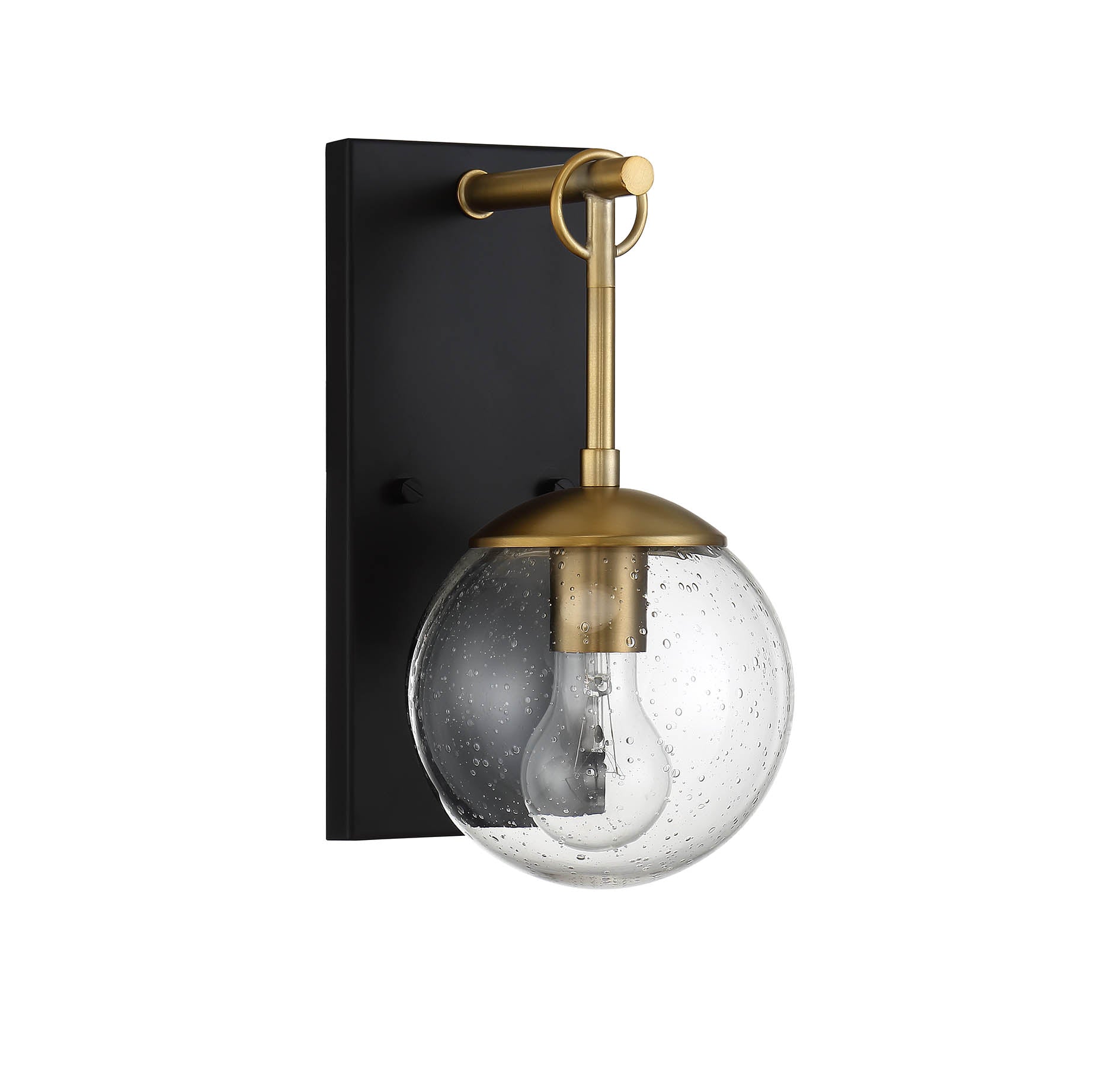 Trade Winds Lighting TW70034-BN Outdoor Wall Light in Oil Rubbed Bronze With Brass Accents