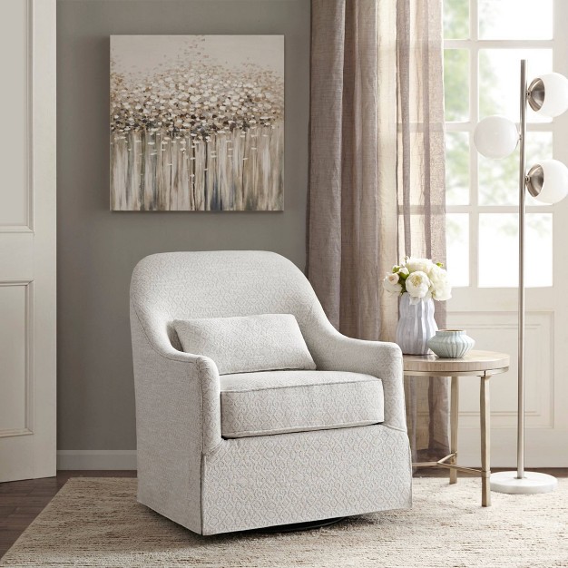 Wilmington Swivel Glider Chair Ivory black