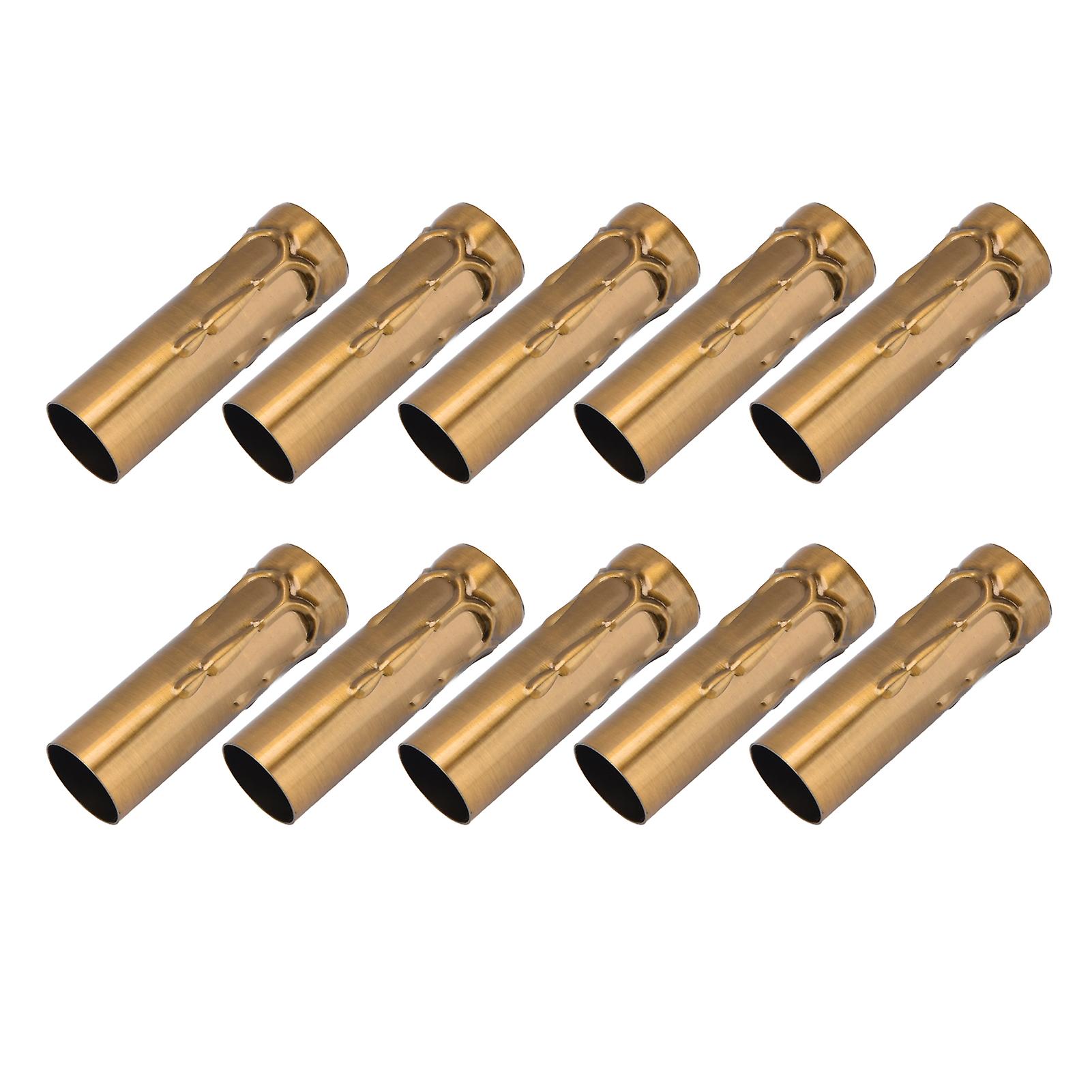 10Pcs E14 Metal Tube for Candle Lamp Holder Lamp Base Lighting Accessories 25x80mm Gold Bronze