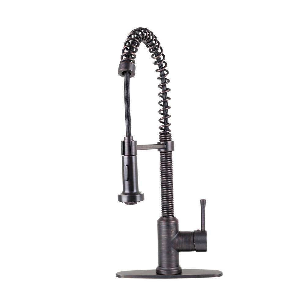 Fontaine by Italia Single-Handle 1 or 3 Hole Residential Pull-Down Sprayer Kitchen Faucet with 2 Spray Heads in Oil Rubbed Bronze N96565FC-DP-ORB