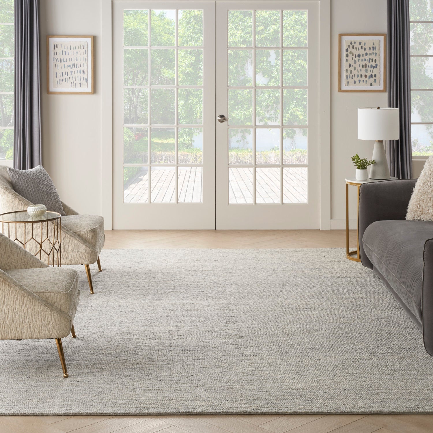 Alanna Silver Farmhouse Rug