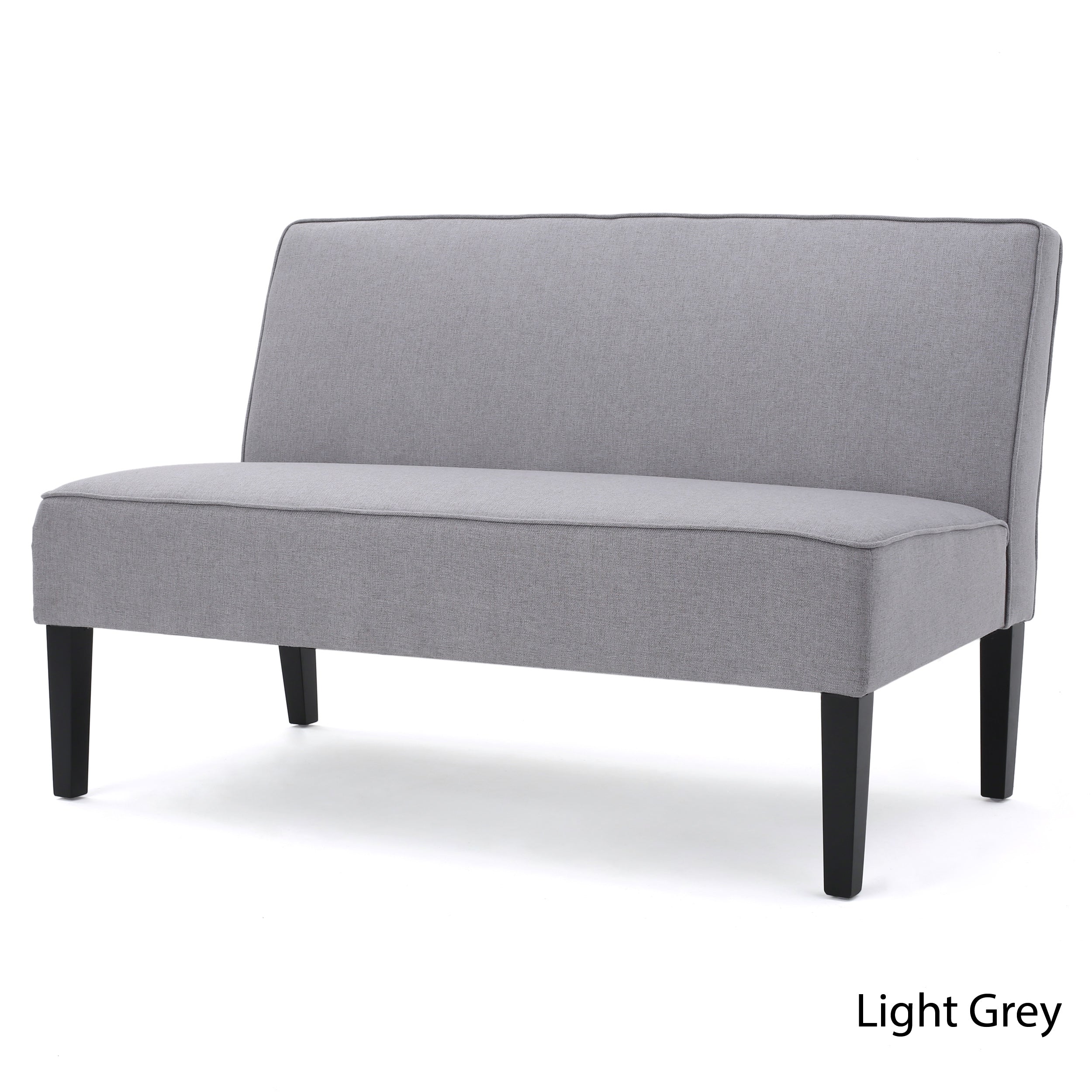 Charlotte Light Grey Fabric Settee