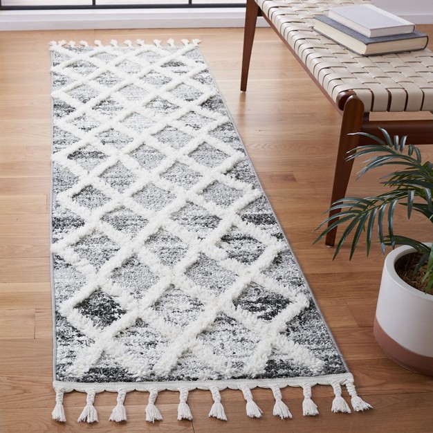 Moroccan Tassel Shag Mts674 Power Loomed Area Rug Safavieh