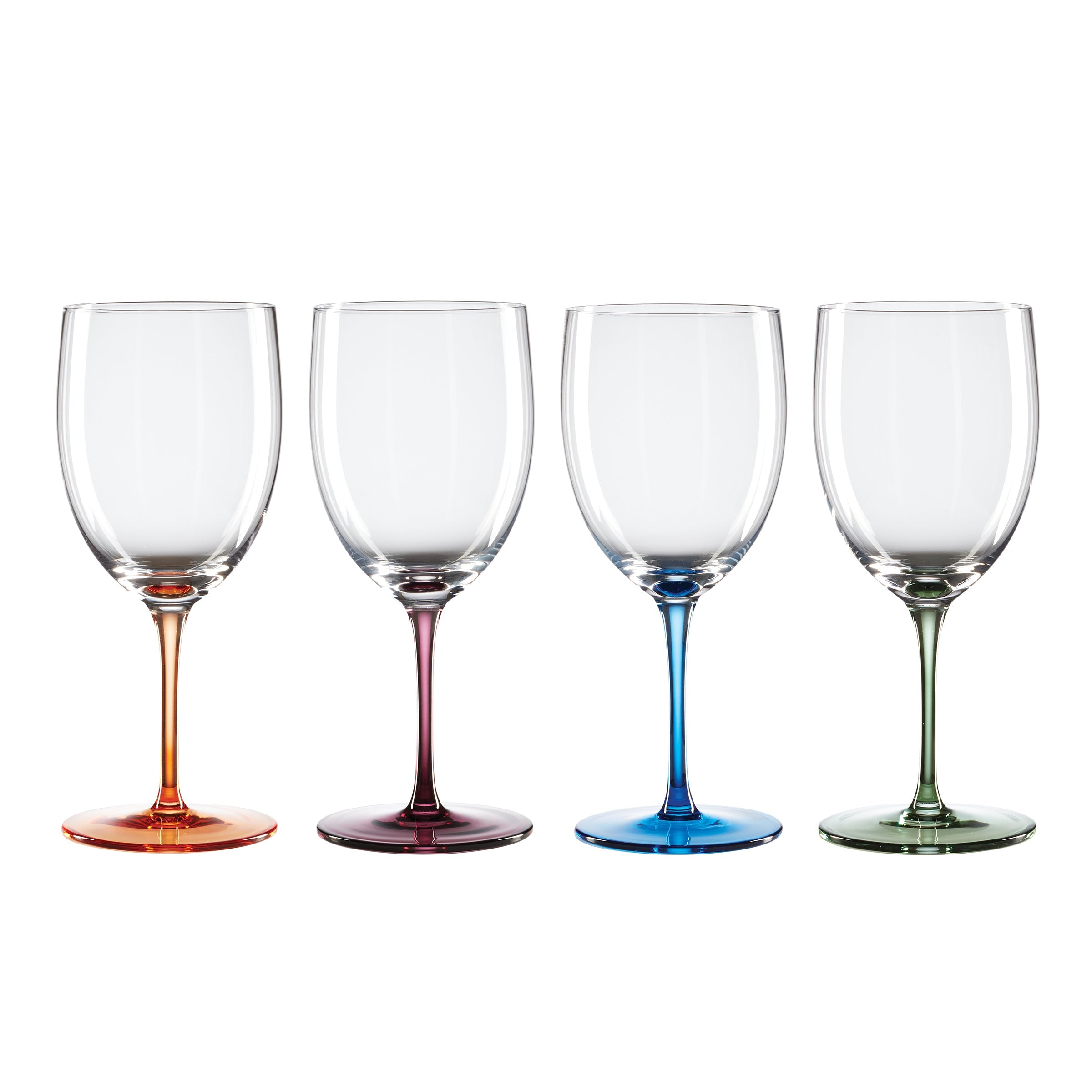 Bottoms Up Wine Glasses, Set Of 4