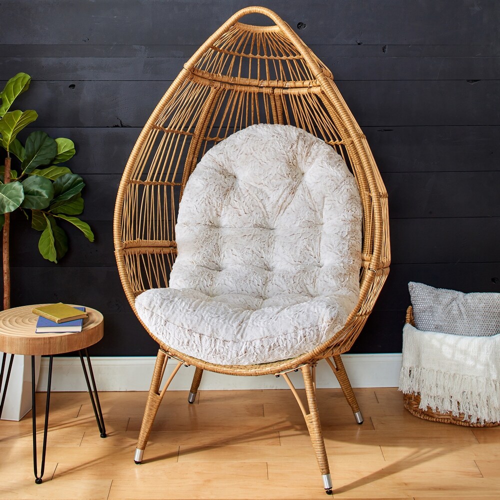 Humble + Haute Indoor Faux Fur Egg Chair Cushion (Cushion Only)