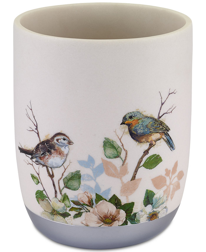 Avanti Love Nest Bird Motif Resin Wastebasket