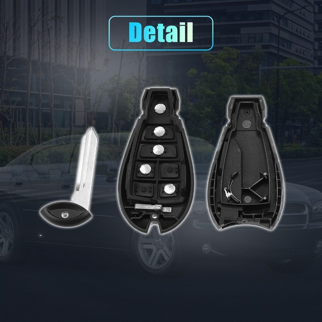 Unique Bargains 5 Button Replacement Key Fob Case Keyless Entry Remote Key Shell Cover For Jeep Grand Cherokee Commander With Blade No Chip Black 1 Pc