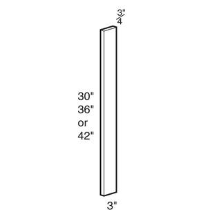 MILL'S PRIDE 3 in. W x 36 in. H x 0.75 in. D Kitchen Cabinet Filler Strip in Richmond Venetian Onyx FS36-RVO