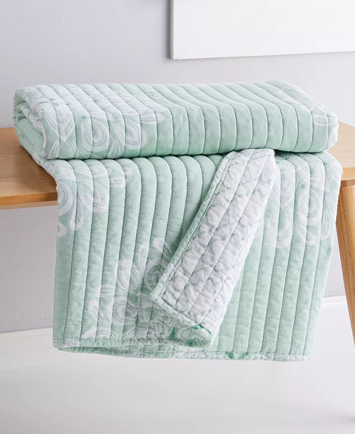 Levtex Lara Reversible Quilted Throw， 50 x 60