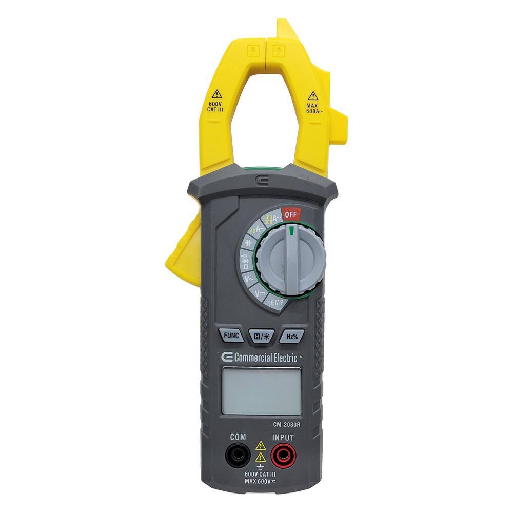 Commercial Electric 600A AC Digital Clamp Meter CM-2033R