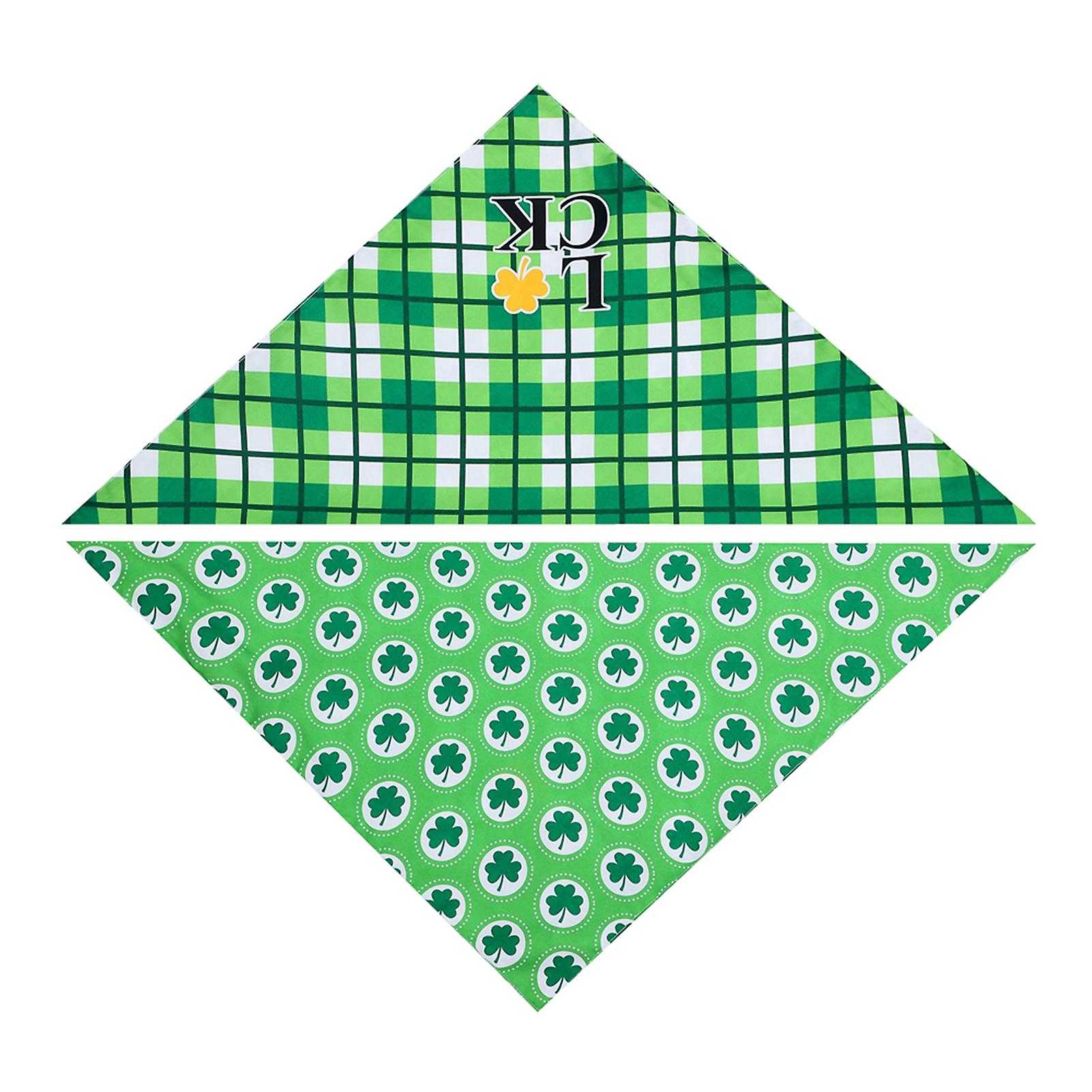 2021 New Style Ireland Festival Pet Triangle Towel Green Hat Day Pet Scarf Saint Patrick's Day Triangle Towel  Pet Triangle Towel-l-4