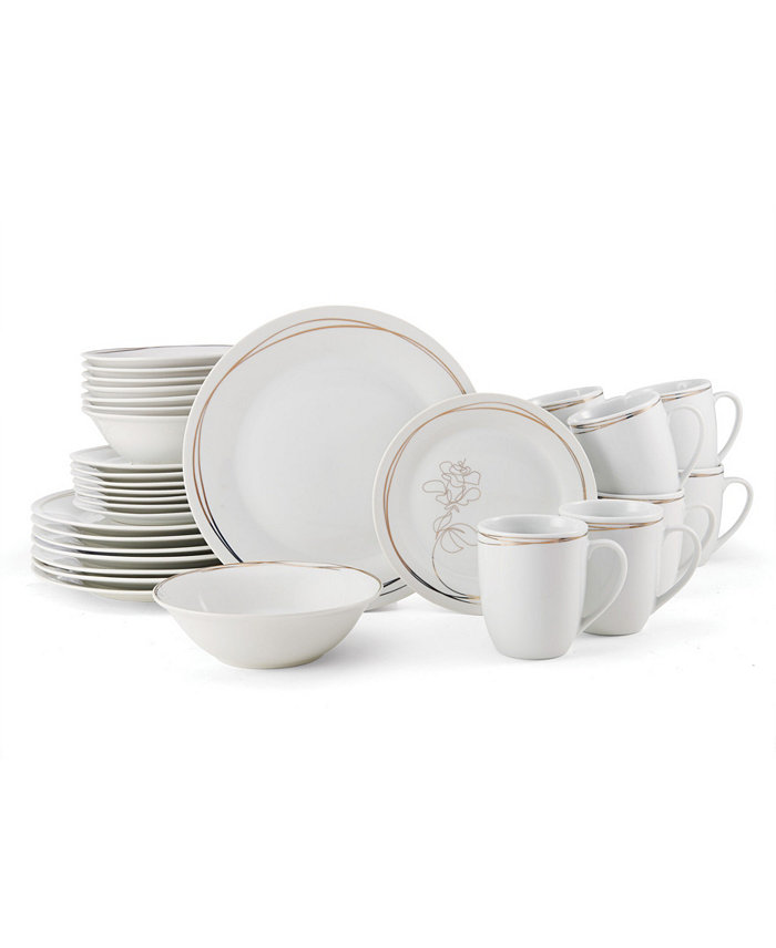 Fitz and Floyd Love Blooms 32 Piece Dinnerware Set Service for 8