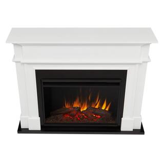 Real Flame Harlan Grand 55 in. Electric Fireplace in White 8060E-W