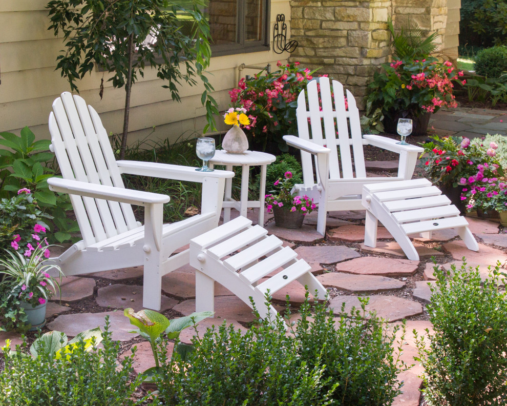 Polywood Classic Adirondack 5 Piece Casual Set   Contemporary   Outdoor Lounge Sets   by POLYWOOD  Houzz