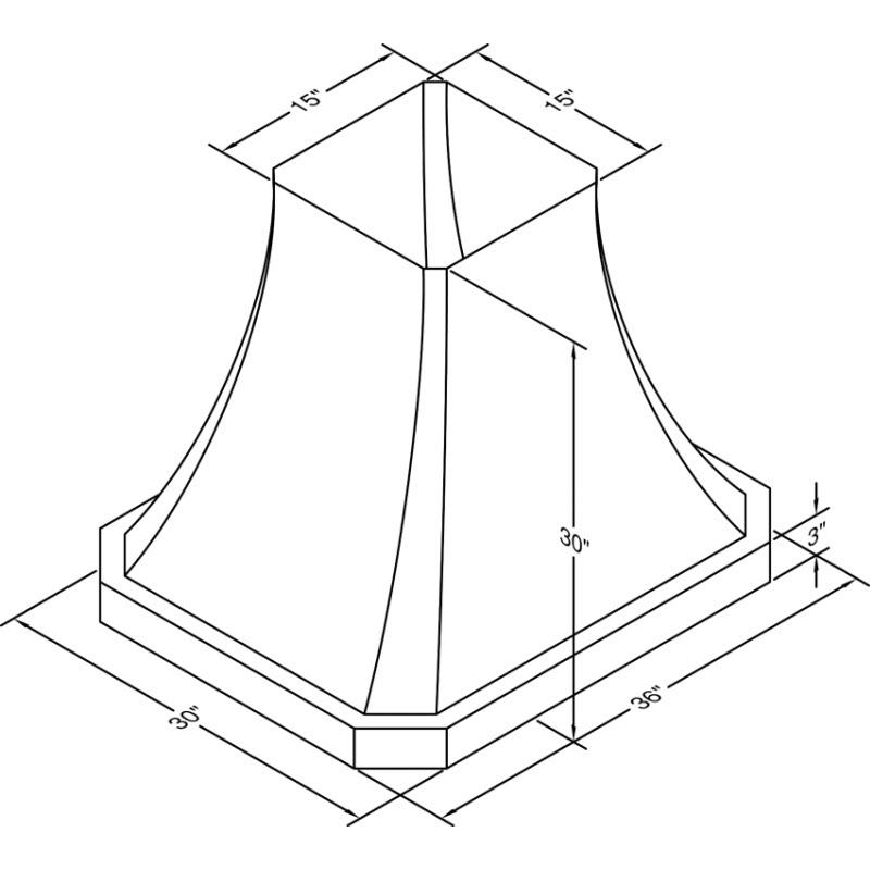 Vent-A-Hood 36-inch Ceiling Mount Range Hood JDIH236/C2SS