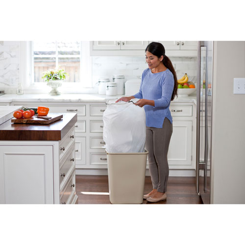 Clorox Glad ForceFlex Tall Kitchen Drawstring Trash Bags | Fresh Clean， 13 gal， 24