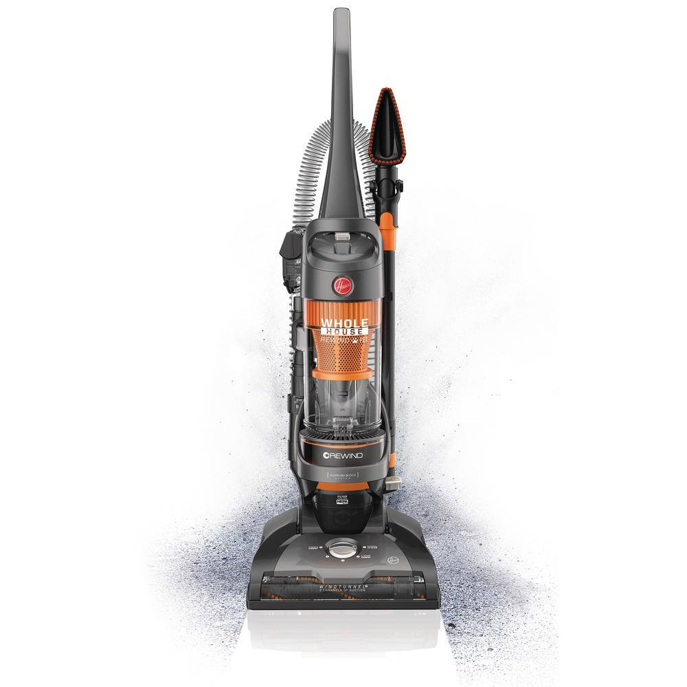 HOOVER WindTunnel 2 Whole House Cord Rewind Bagless Pet Upright Vacuum Cleaner Machine with HEPA Media Filtration UH71255V