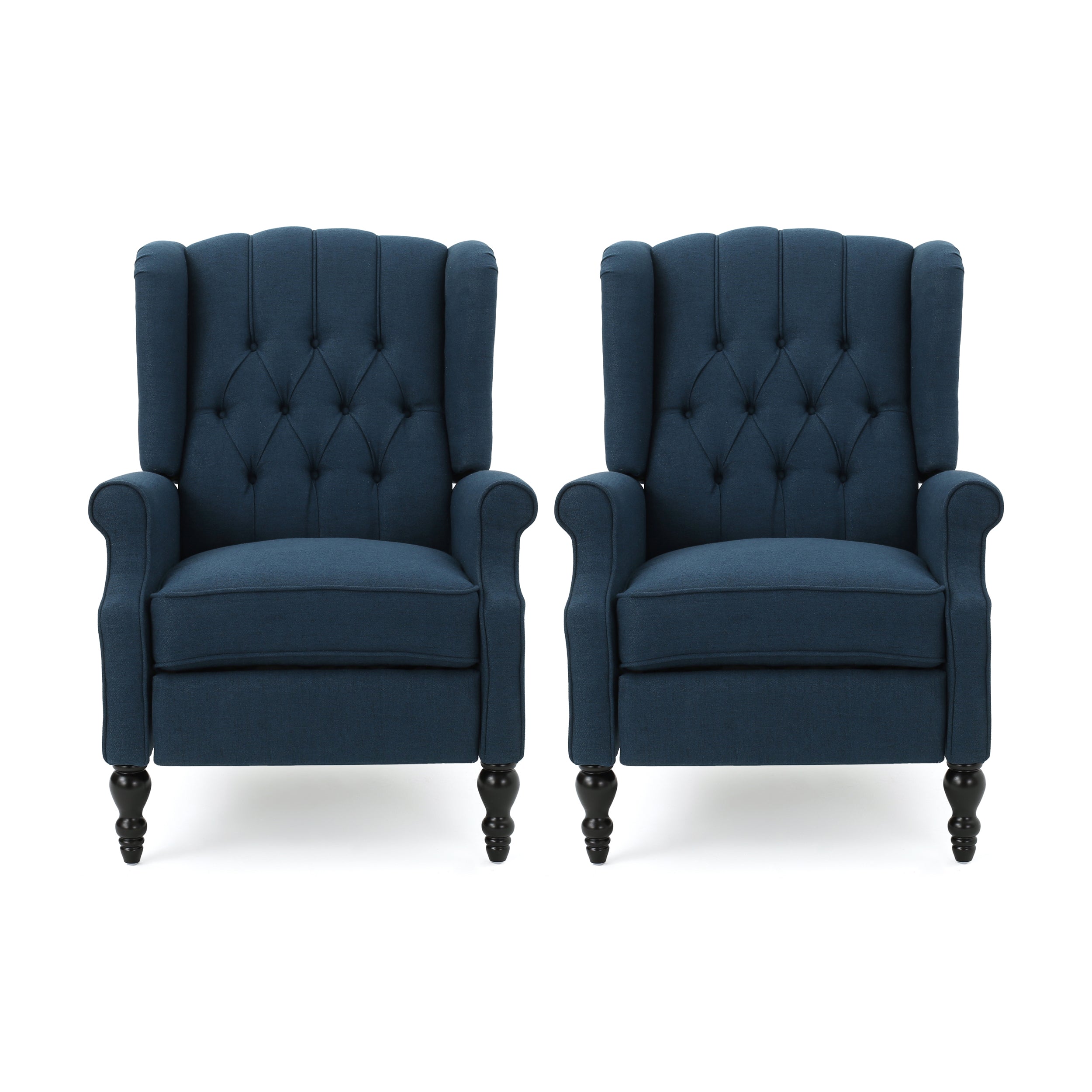 Elizabeth Contemporary Tufted Fabric Recliner (Set of 2)