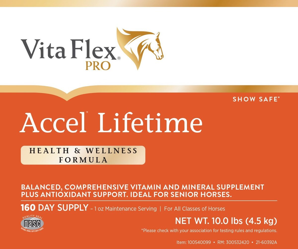 Vita Flex Pro Accel Lifetime Health and Wellness Formula Pellets Horse Supplement