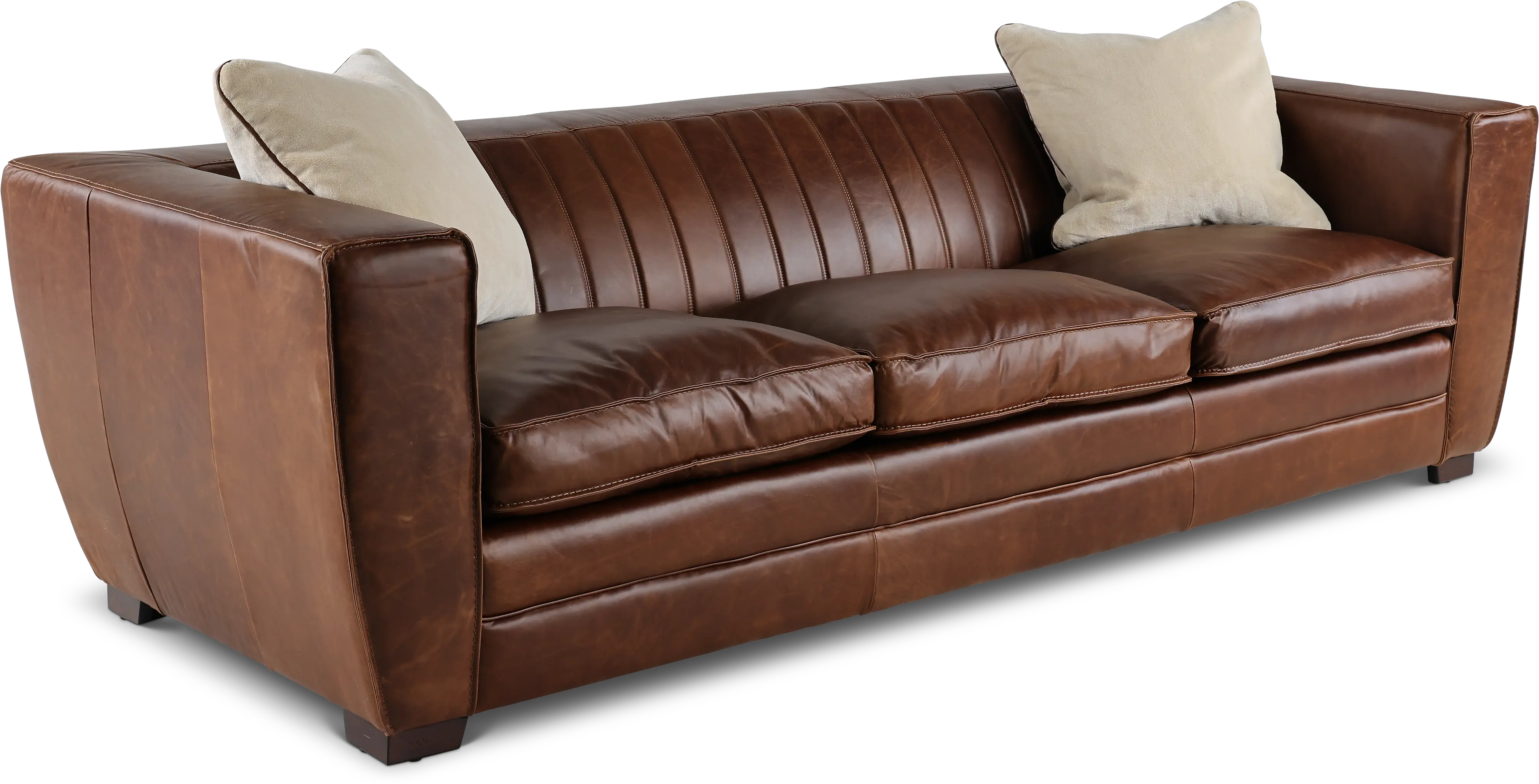 Bistro Brown Leather Sofa