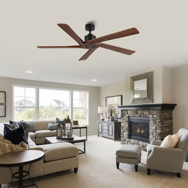 WINGBO 54 Inch DC Motor Indoor Ceiling Fan without Lights - N/A Shopping - The Best Deals on Ceiling Fans | 40094663