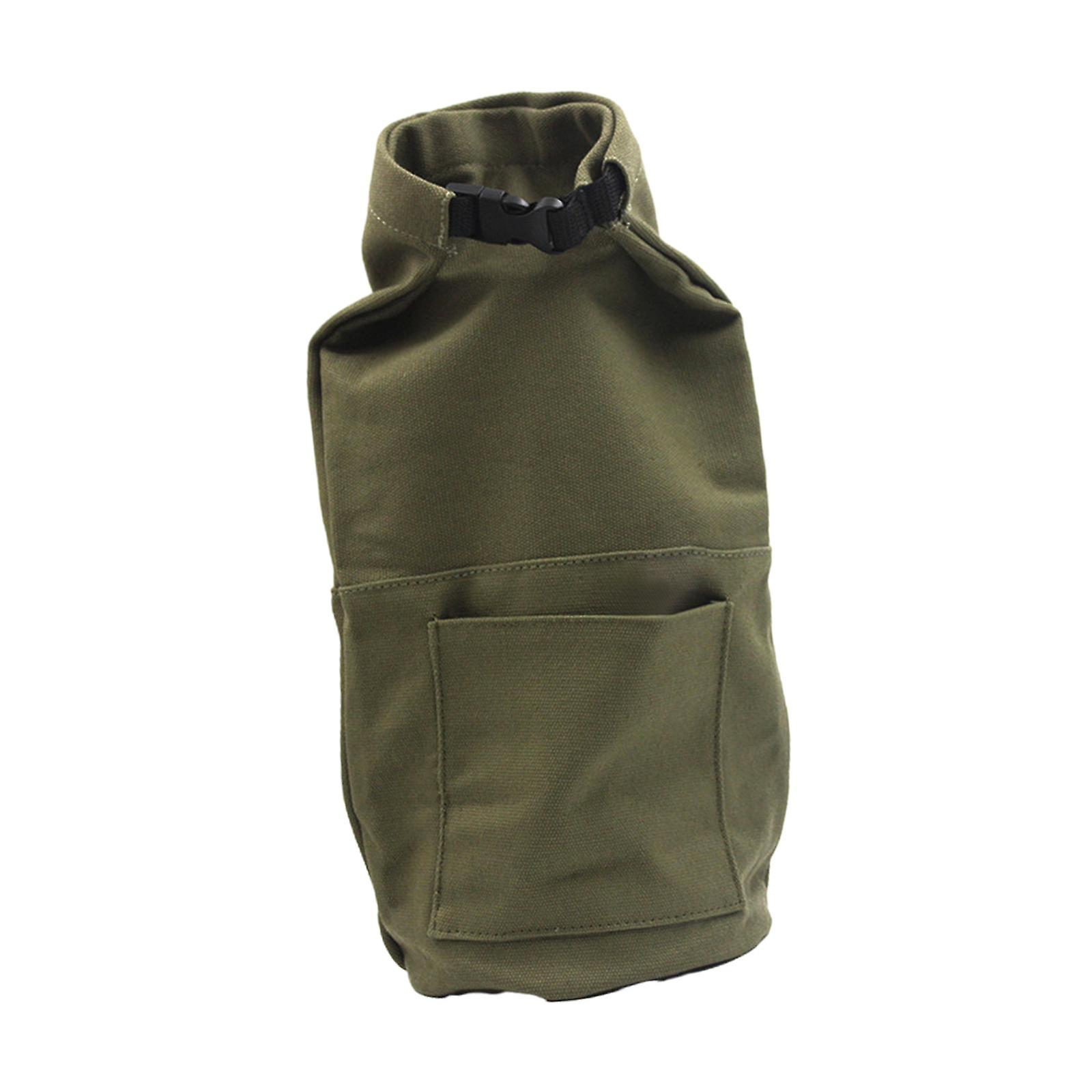 Camping Lantern Storage Bag Drawstring Handbag For Picnic Hiking Backpacking Green