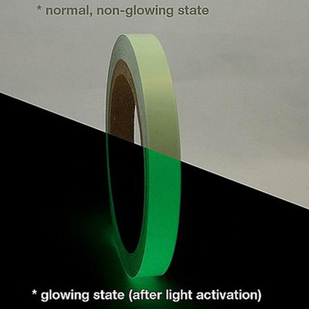 Glow In The Dark Tape Luminous Tape Self-adhesive Green Light Luminous Tape Sticker 15mm X 3meters /roll Waterproof Photoluminescent