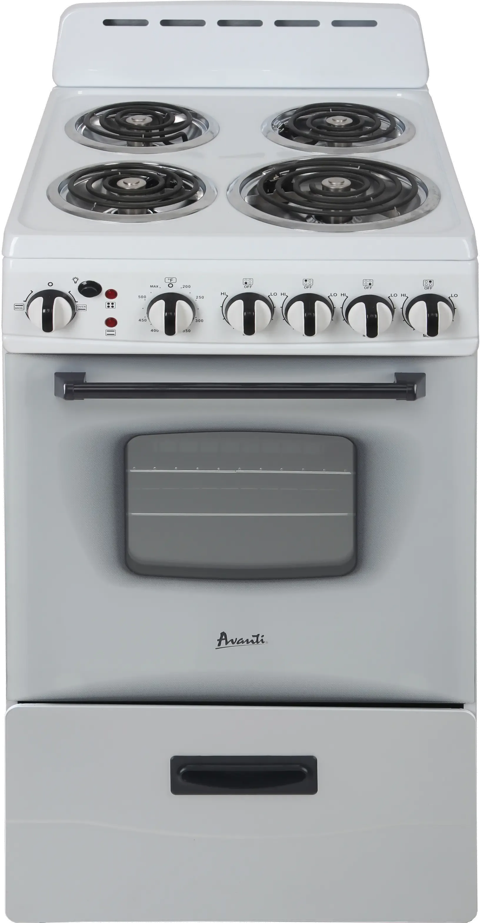 Avanti 20 Inch Electric Coil Range - 2.1 cu. ft. White