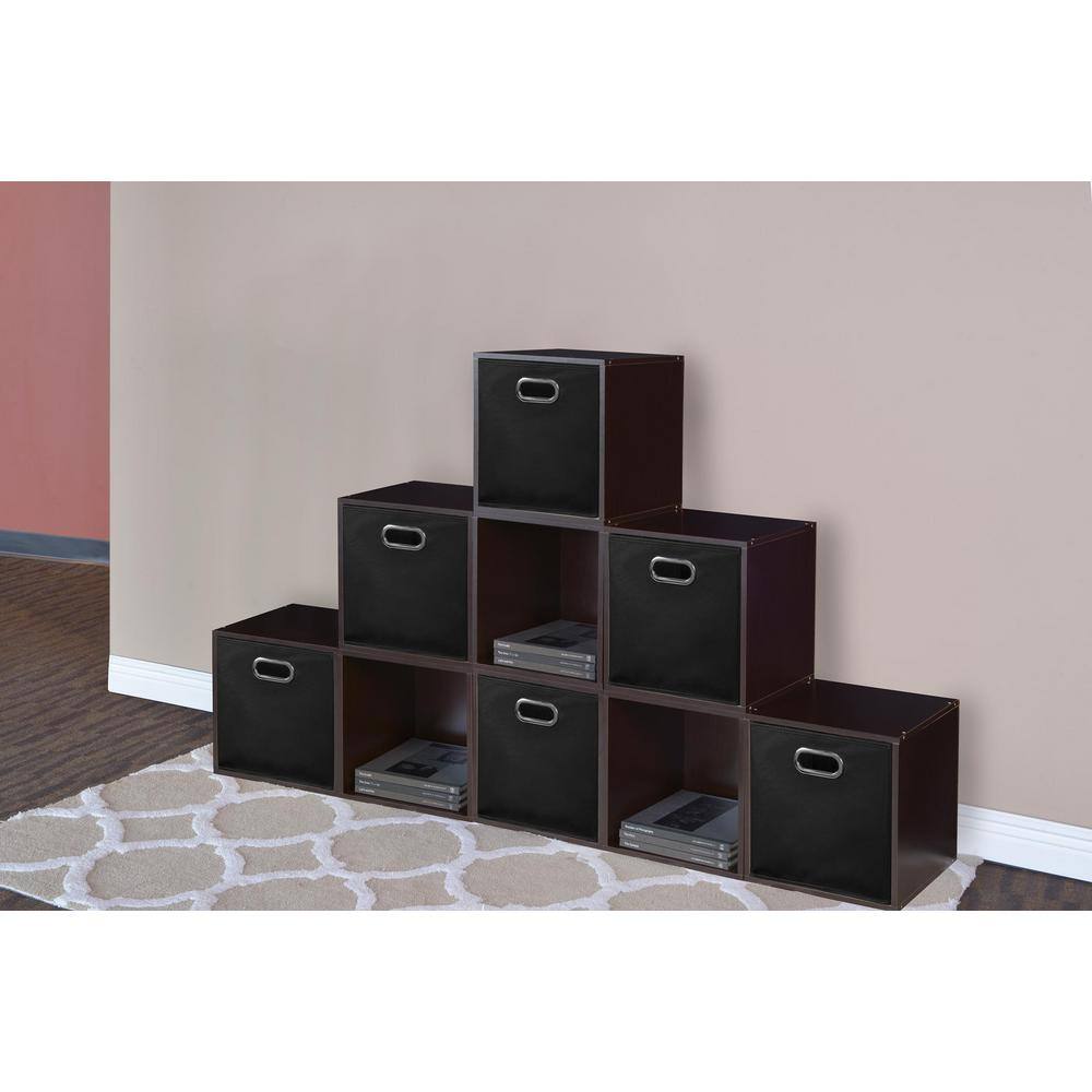 Regency 12 in. H x 12 in. W x 12 in. D Black Fabric Cube Storage Bin 6-Pack HDCHTOTE6PKBK