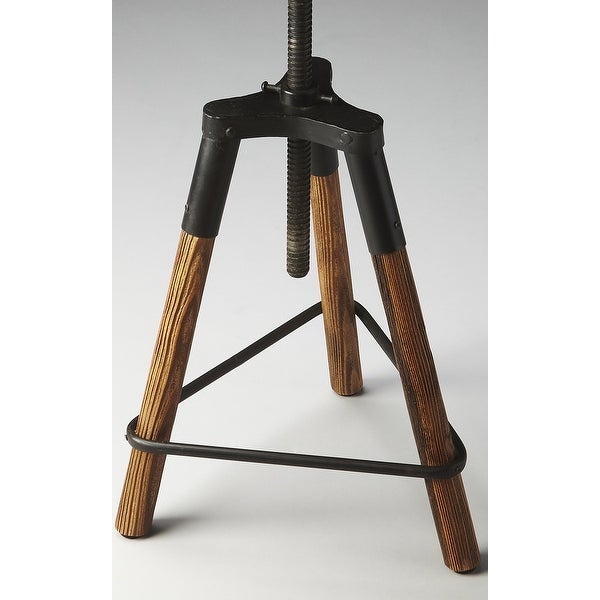 Hinton Reclaimed Wood Revolving Bar Stool