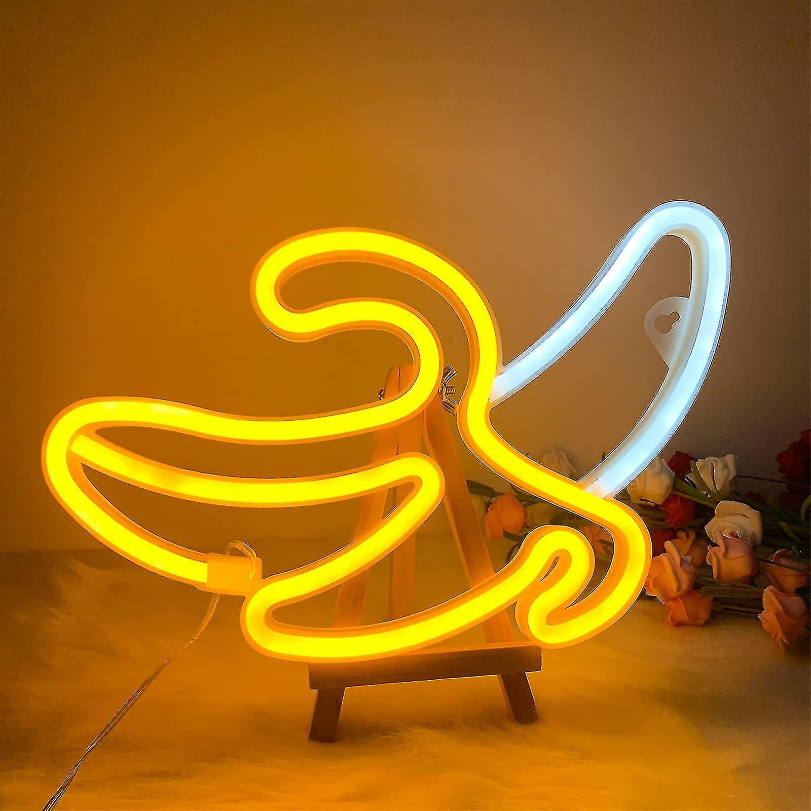 Banana Neon Signs Led Neon Lights Art Lights Wall Decorative Lights /usb Neon Lights For Birthday Party Bar Wedding Decor (warm Yellow)