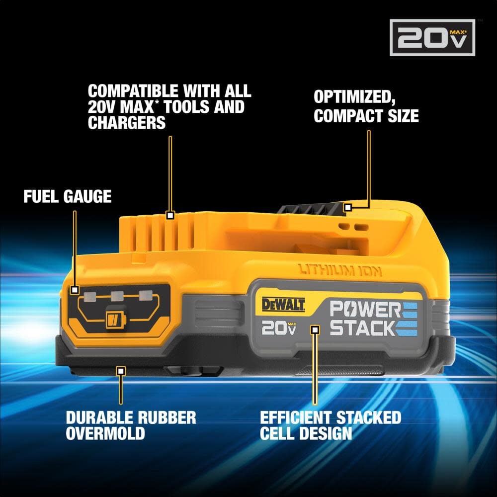 DEWALT POWERSTACK 20V MAX Compact Battery Charger Starter Kit DCBP034C from DEWALT