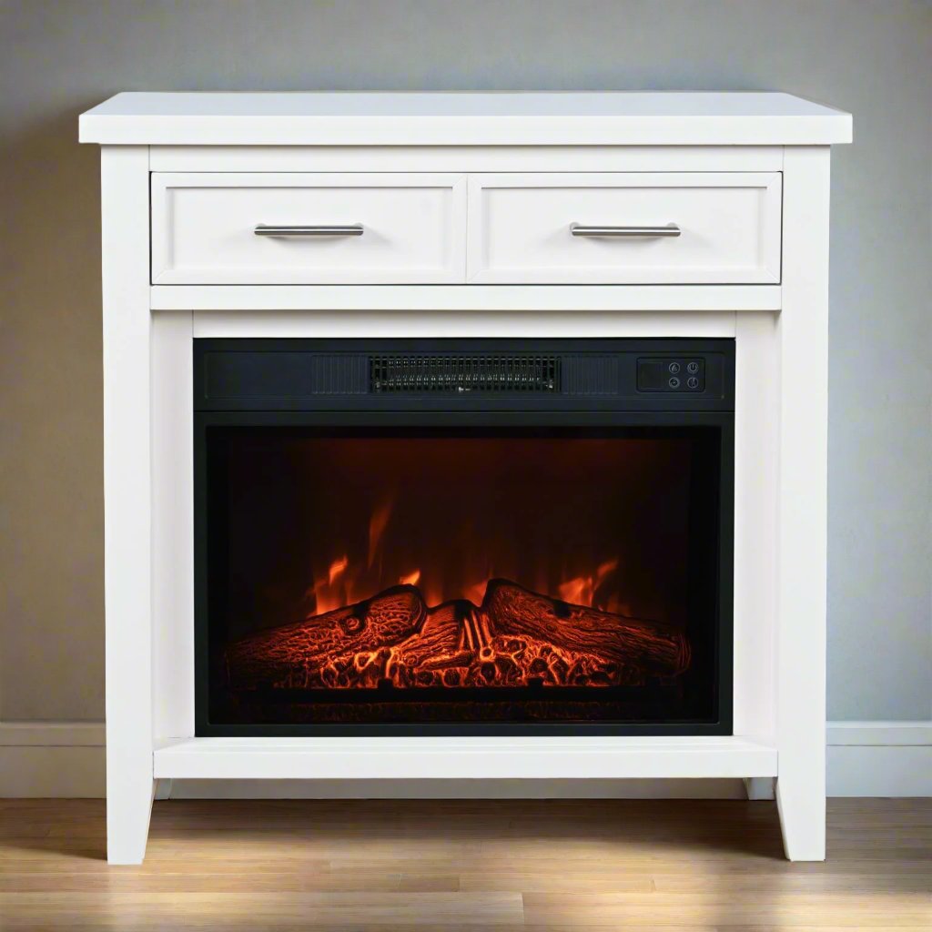 Urban White 32 Electric Fireplace & Media Console