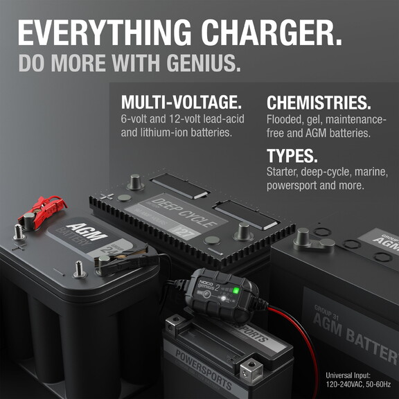 NOCO GENIUS2 NOCO GENIUS2 6V/12V 2A Smart Battery ...