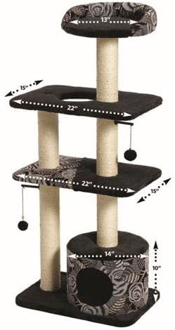 Midwest Tower Cat Tree | Durable， Stylish Cat Trees and Cat Scratching Posts， 50.5