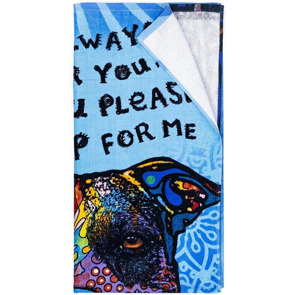 Stand Up For Me Pit Bull Super Soft Plush Cotton Beach Bath Pool Towel by Dean Russo