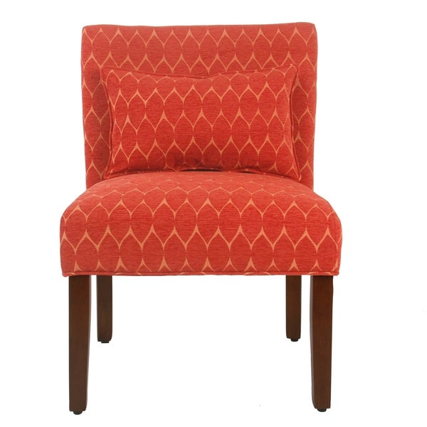 Porch and Den Valderrama Geometric Patterned Accent Chair with Pillow