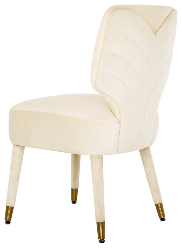 Athena Velvet Dining Chair  Art Deco Brass Velvet Chair   Midcentury   Dining Chairs   by Modern Selections  Houzz