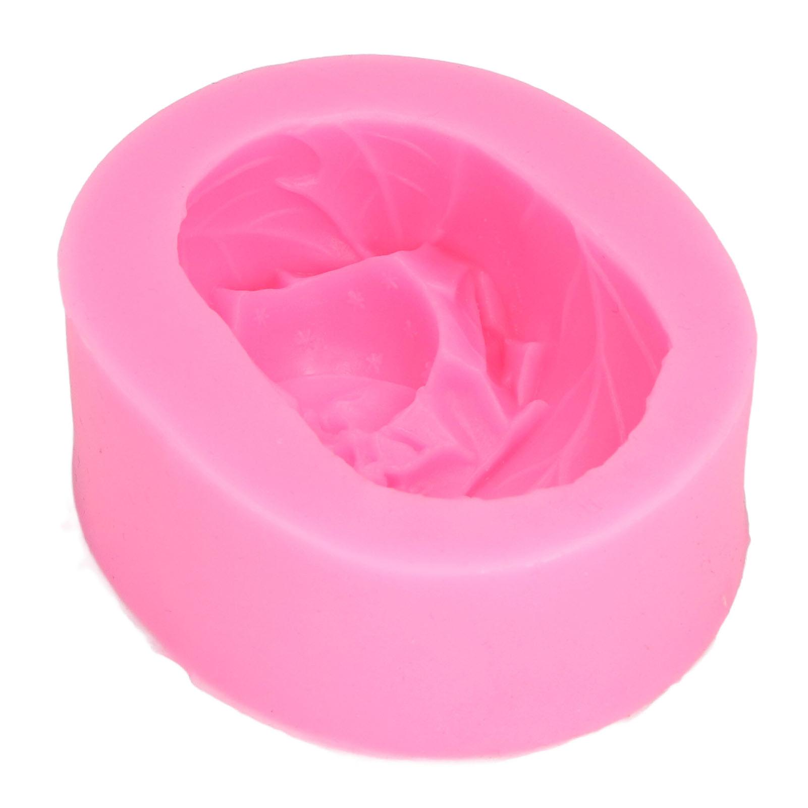 Baby Molds Silicone Pink Lovely Style Soft Comfortable Durable Washable Decorative Convenient Practical Cooking Tool