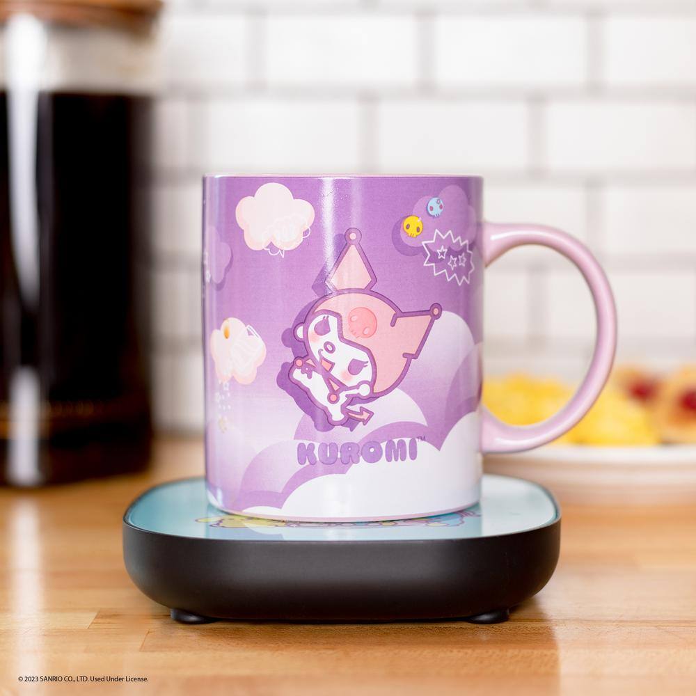 Uncanny Brands Hello Kitty and Friends Kuromi 1-Cup Pink Coffee Mug with Mug Warmer for Your Drip Coffee Maker MW1-KIT-KU1