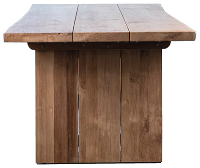 98 quotAyala Outdoor Solid Teak Dining Table   Rustic   Outdoor Dining Tables   by Terra Nova Designs  Inc.  Houzz