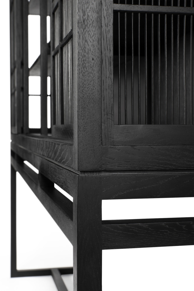 Black Oak Wood Cabinet  OROA Burung   Contemporary   Accent Chests And Cabinets   by Oroa   Distinctive Furniture  Houzz